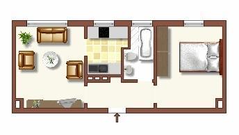 Erdgeschoßwohnung Duisburg Huckingen - 2 Zimmer, 40 m&sup2;, 409&euro; | Angebot:25363928