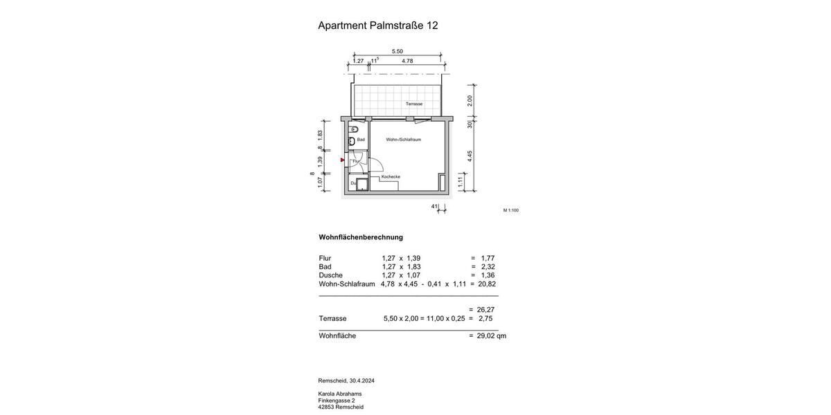 Erdgeschoßwohnung Remscheid - 1 Zimmer, 29 m&sup2;, 169.000&euro; | Angebot:27196428