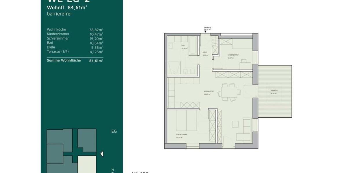 Erdgeschoßwohnung Wuppertal Cronenberg - 3 Zimmer, 73 m&sup2;, 948&euro; | Angebot:26021647