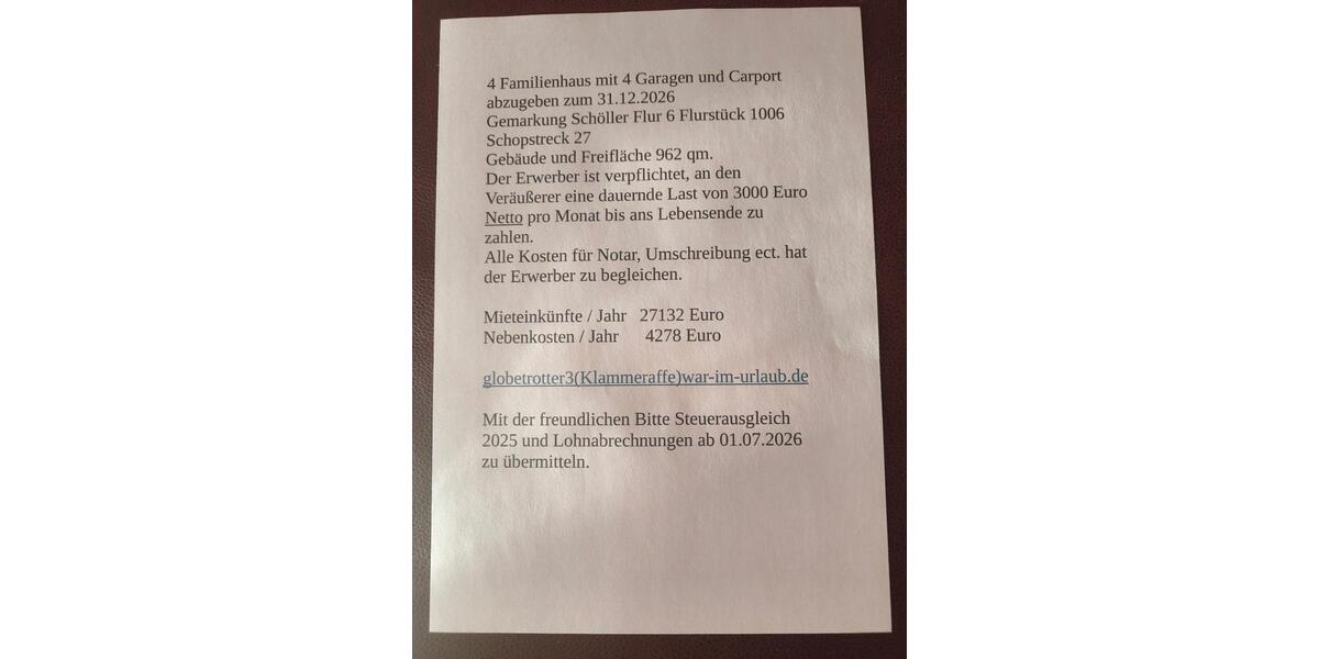 Mehrfamilienhaus, Wohnhaus Wuppertal Dornap - 1&euro; | Angebot:27218557